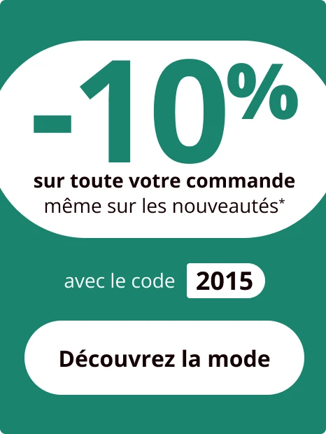 -10% sur toute votre commande avec le code 2015