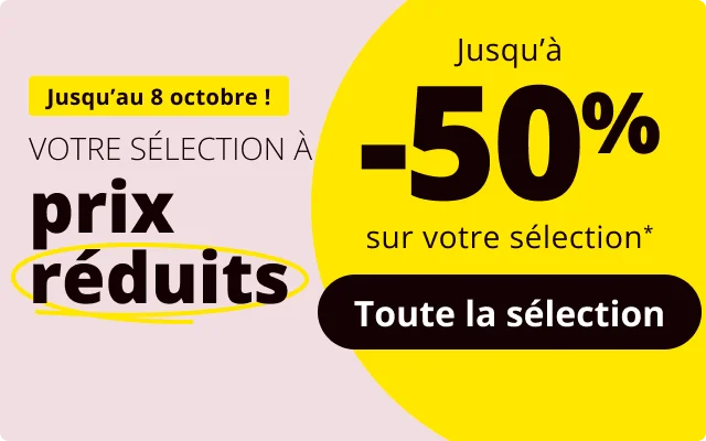 Jusqu'à -50% sur une sélection de prix réduits