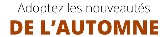 Adoptez les nouveautés de l'automne