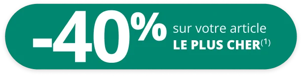 -40% sur votre article le plus cher